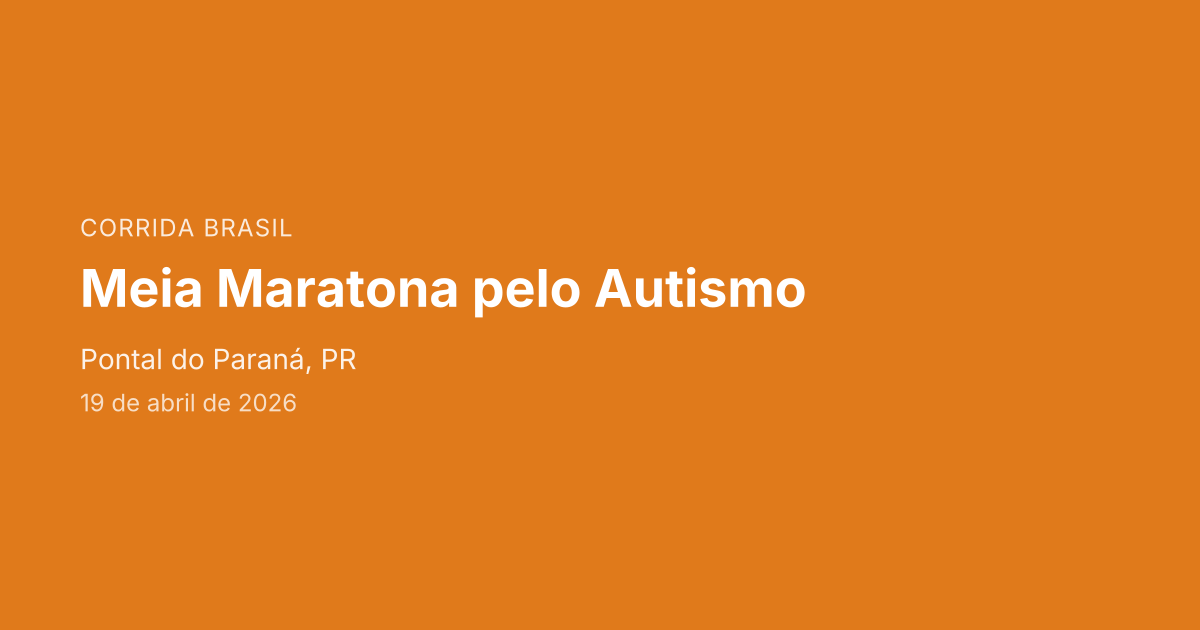 Meia Maratona pelo Autismo