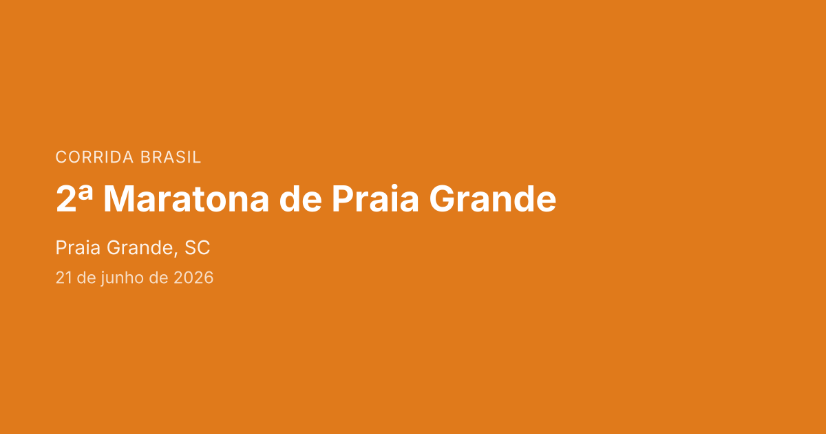 2ª Maratona de Praia Grande