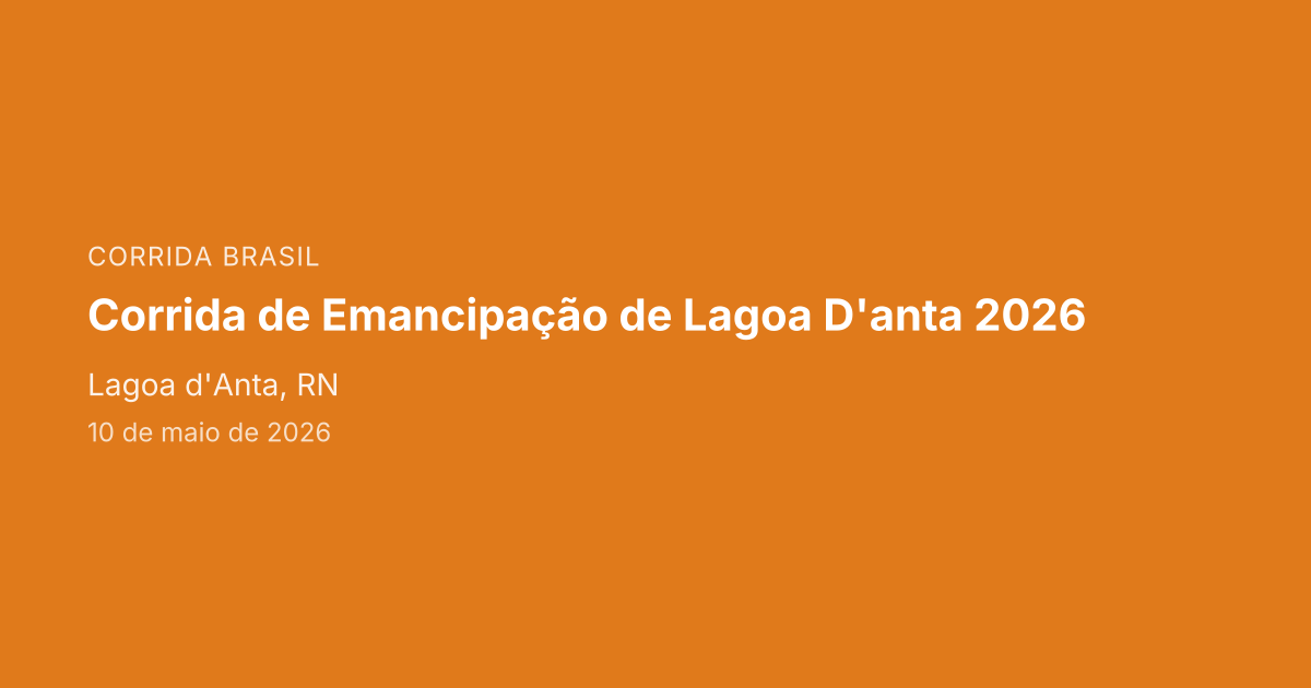 Corrida de Emancipação de Lagoa D'anta