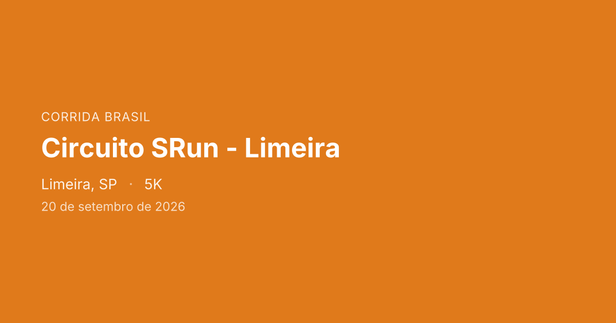 Circuito SRun - Limeira