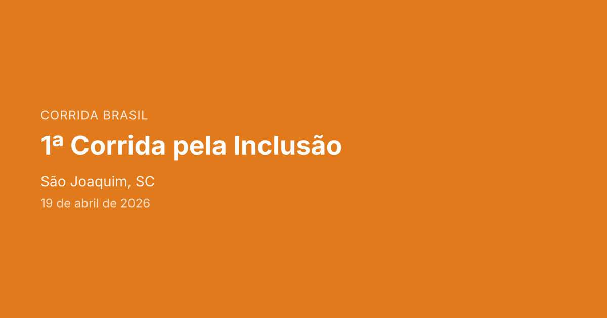 1ª Corrida pela Inclusão