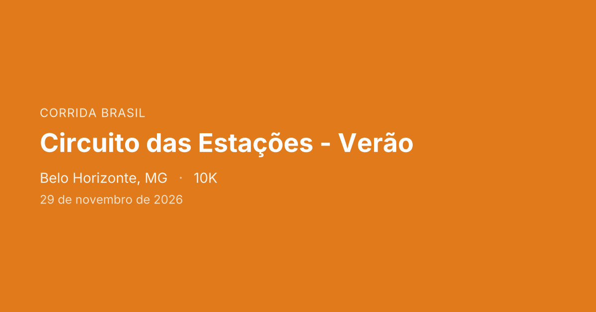Circuito das Estações - Verão