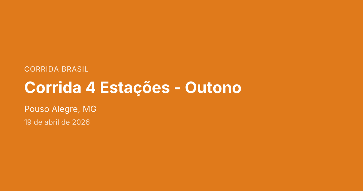 Corrida 4 Estações - Outono