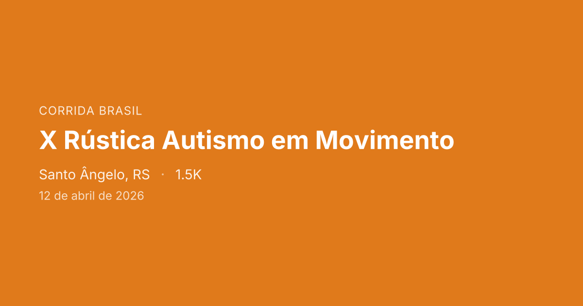 X Rústica Autismo em Movimento