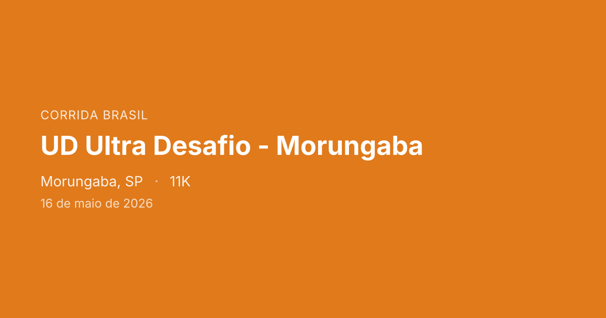 UD Ultra Desafio - Morungaba