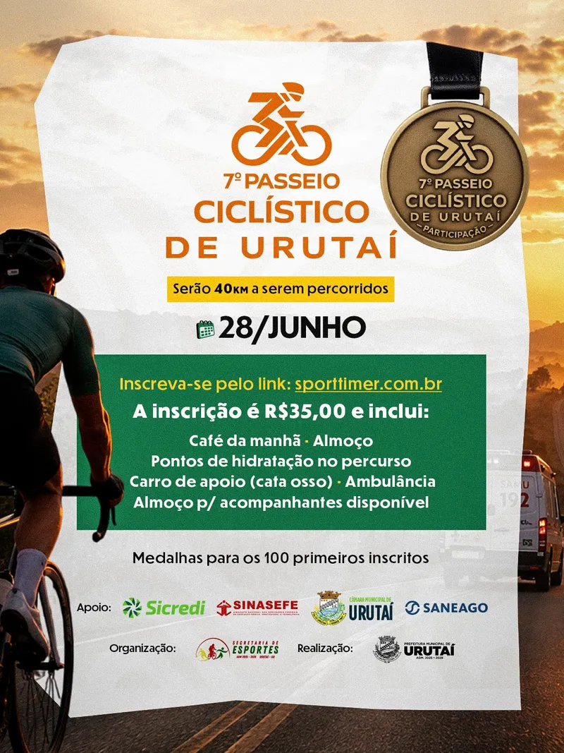 7° passeio ciclístico de Urutai -Go