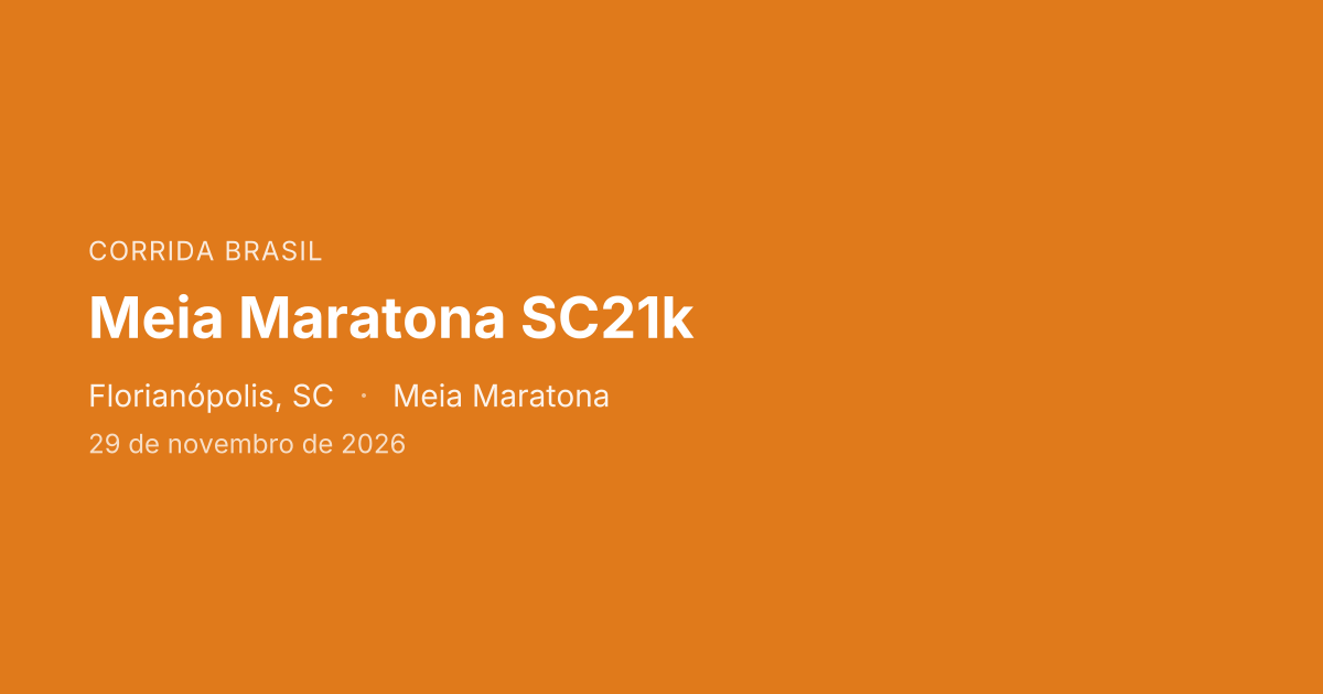 Meia Maratona SC21k