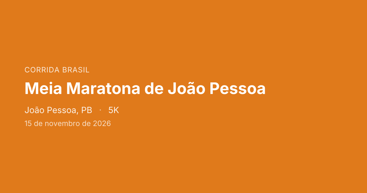 Meia Maratona de João Pessoa