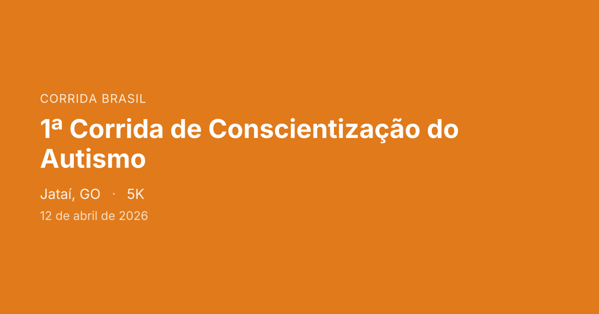 1ª Corrida de Conscientização do Autismo