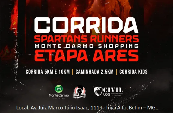 Corrida Spartans Runners Monte Carmo Shopping - Etapa Ares