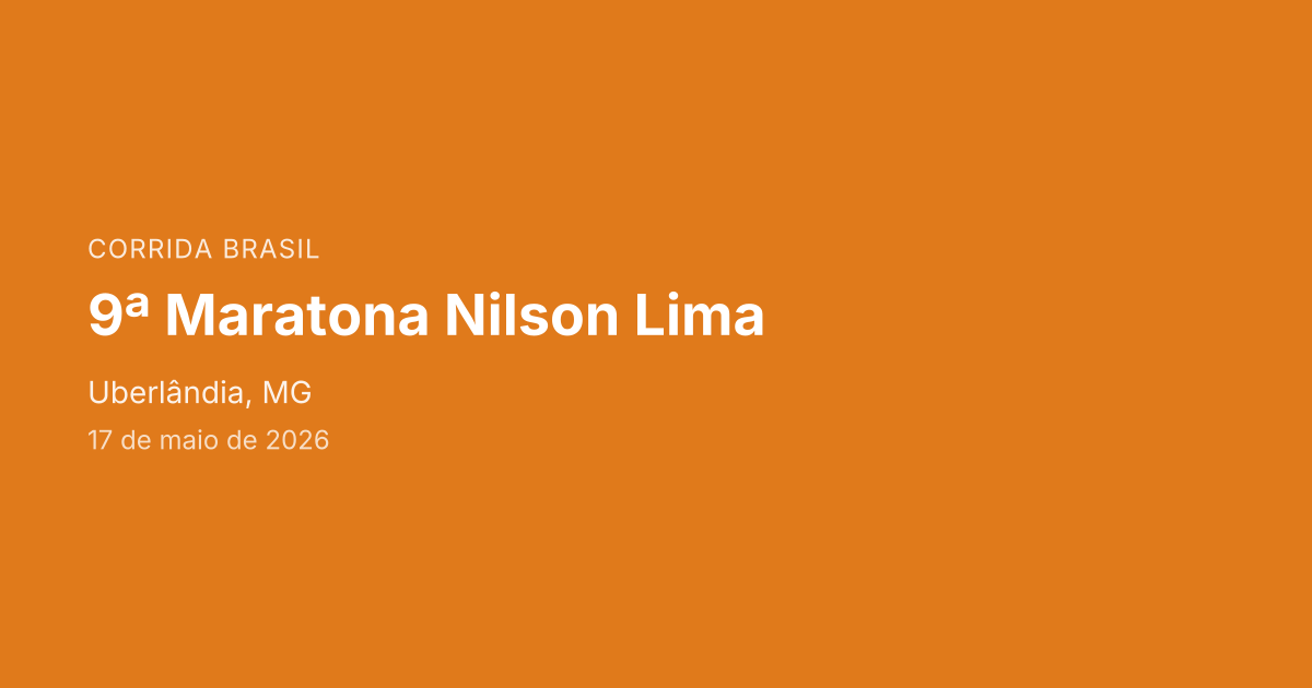 9ª Maratona Nilson Lima