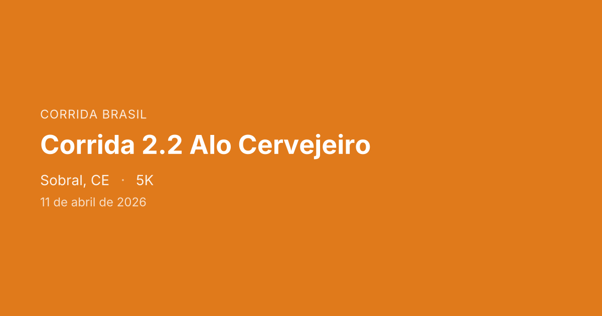 Corrida 2.2 Alo Cervejeiro