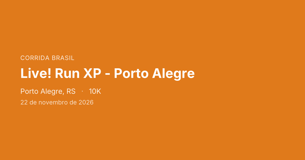 Live! Run XP - Porto Alegre