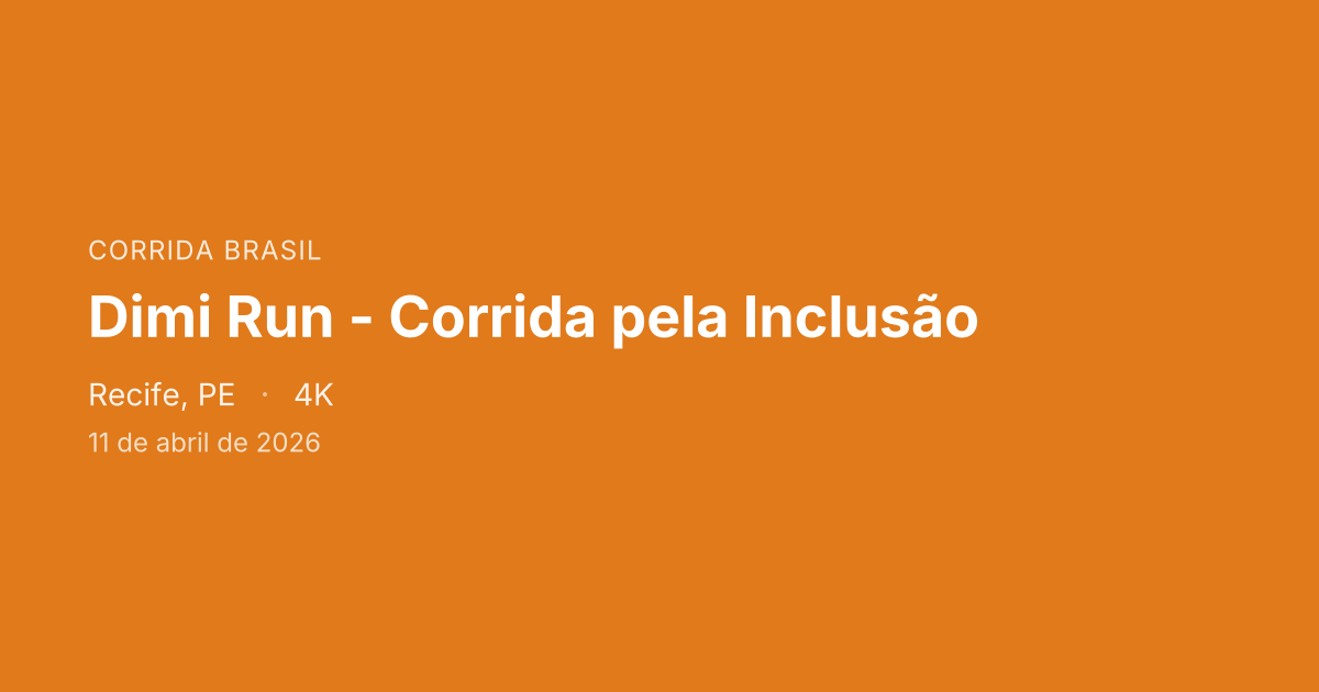 Dimi Run - Corrida pela Inclusão