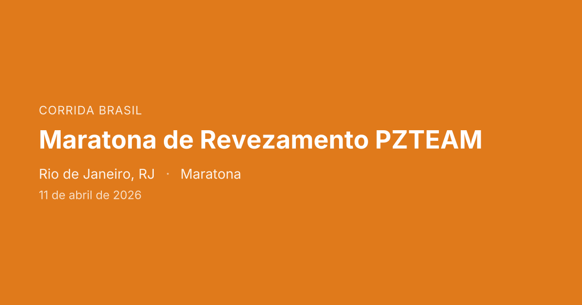 Maratona de Revezamento PZTEAM