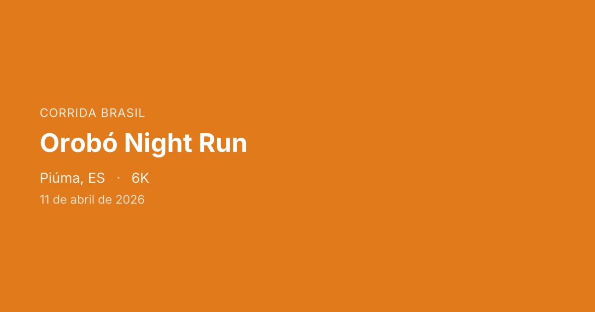 Orobó Night Run