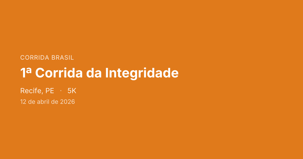 1ª Corrida da Integridade