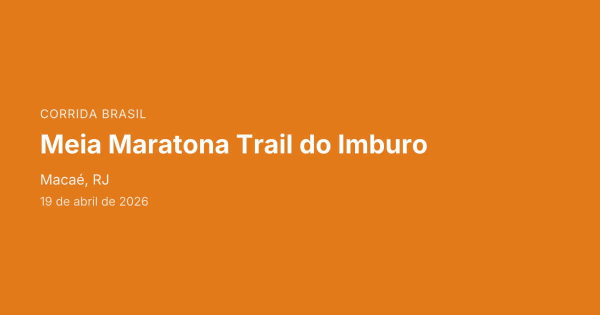 Meia Maratona Trail do Imburo
