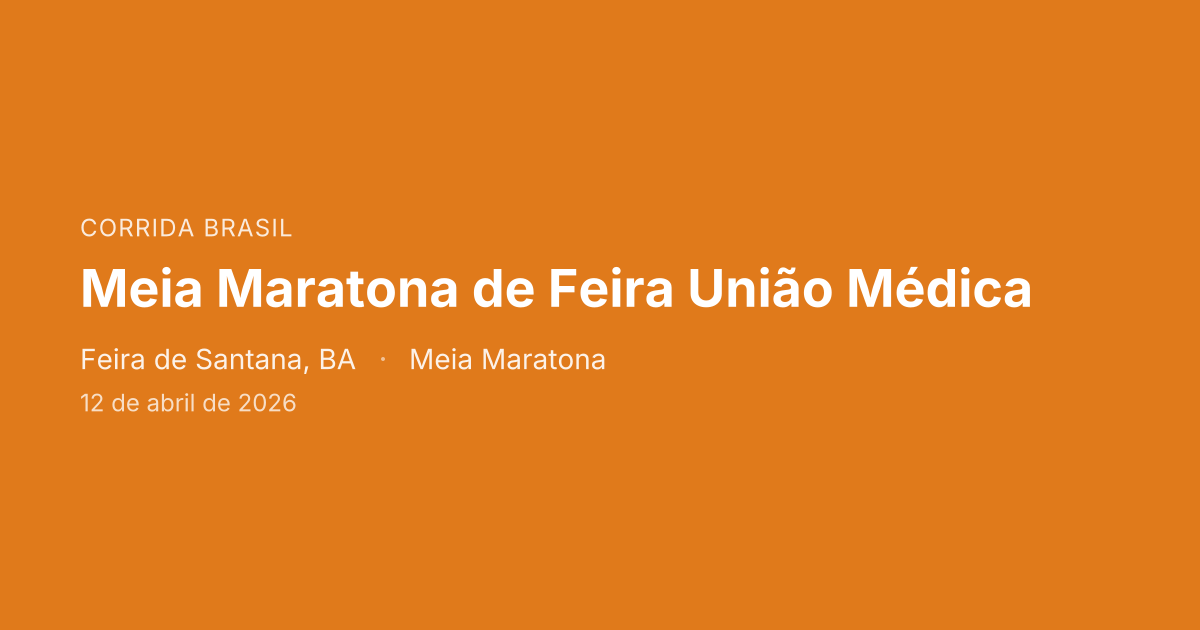 Meia Maratona de Feira União Médica