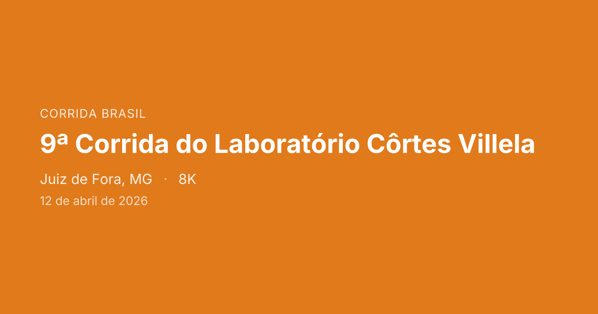 9ª Corrida do Laboratório Côrtes Villela