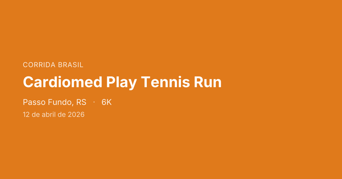 Cardiomed Play Tennis Run