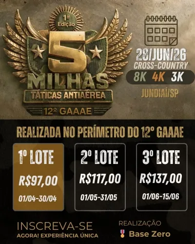 Corrida 5 Milhas Táticas Antiaérea