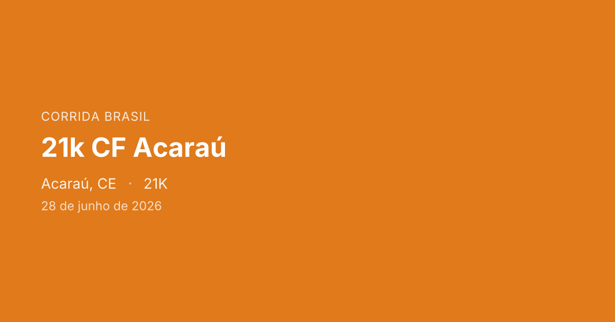 21k CF Acaraú