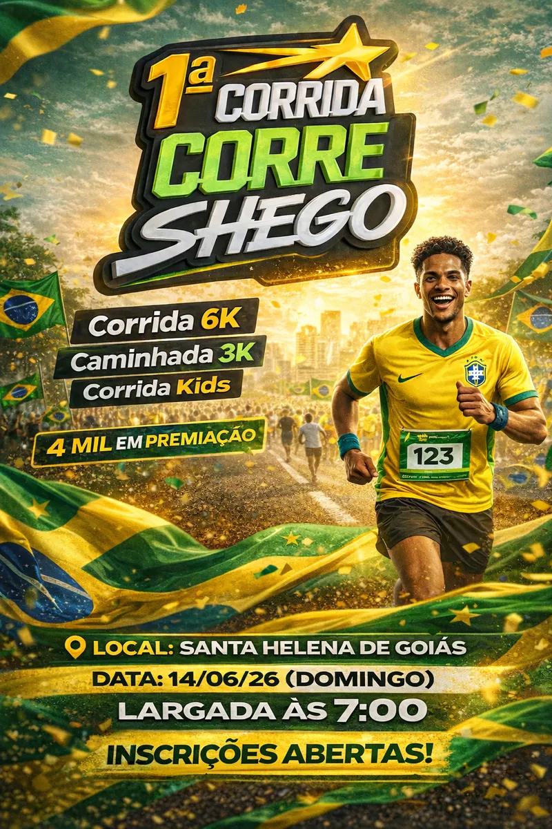 1ª Corrida Corre Shego - Santa Helena de Goiás