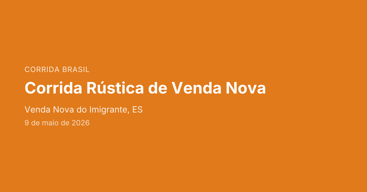 Corrida Rústica de Venda Nova