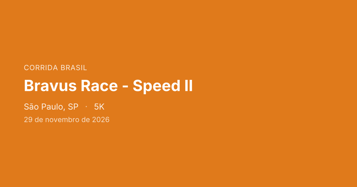 Bravus Race - Speed II
