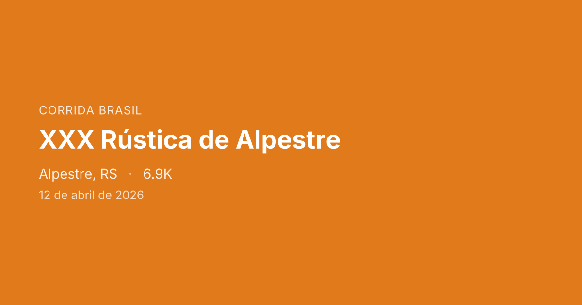XXX Rústica de Alpestre