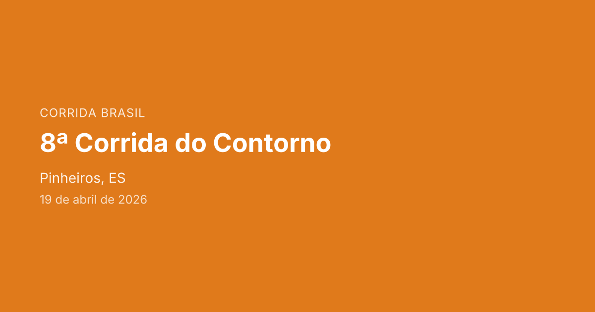 8ª Corrida do Contorno