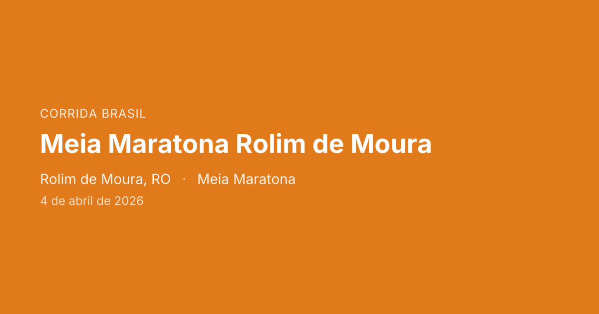 Meia Maratona Rolim de Moura
