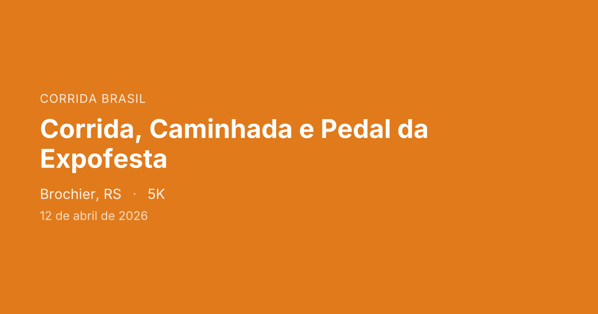 Corrida, Caminhada e Pedal da Expofesta