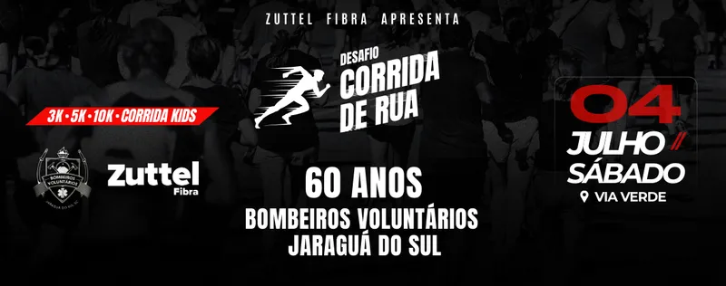 Desafio de Corrida  60 Anos do Corpo de Bombeiros Voluntários de Jaraguá do Sul