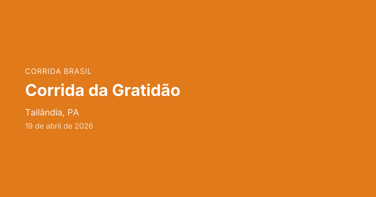 Corrida da Gratidão