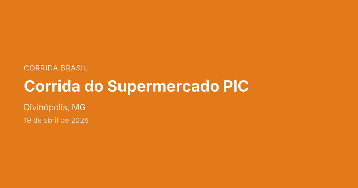 Corrida do Supermercado PIC