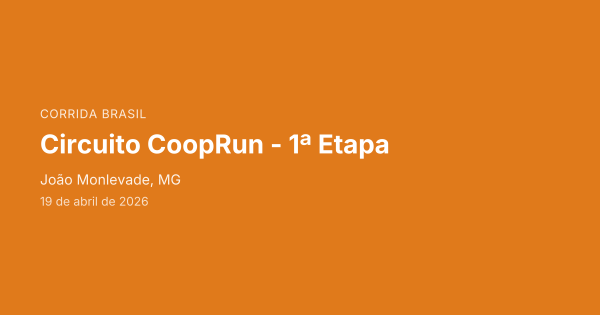 Circuito CoopRun - 1ª Etapa