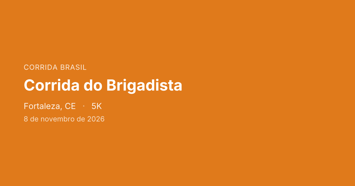 Corrida do Brigadista