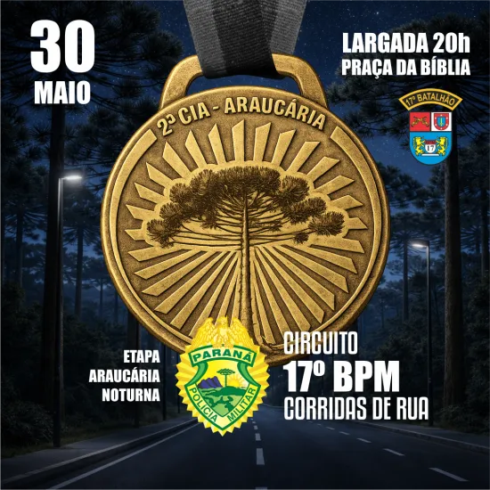 Circuito 17ºbpm de Corridas de Rua - Etapa Araucária