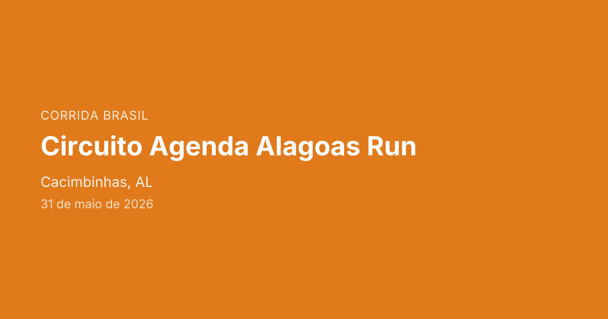 Circuito Agenda Alagoas Run