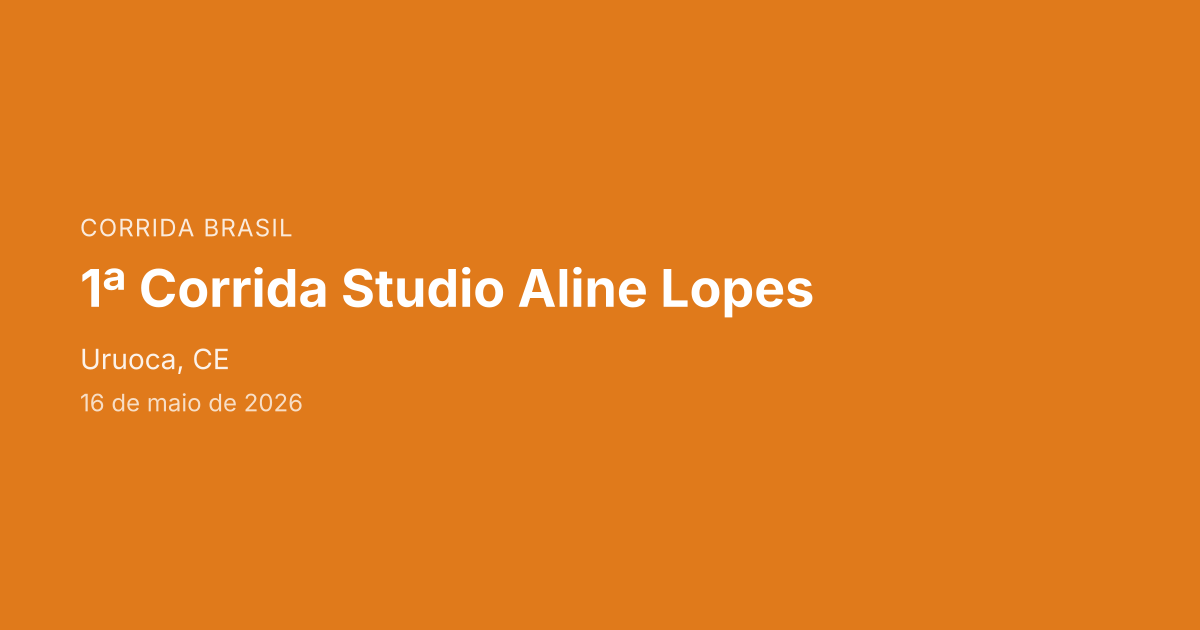 1ª Corrida Studio Aline Lopes