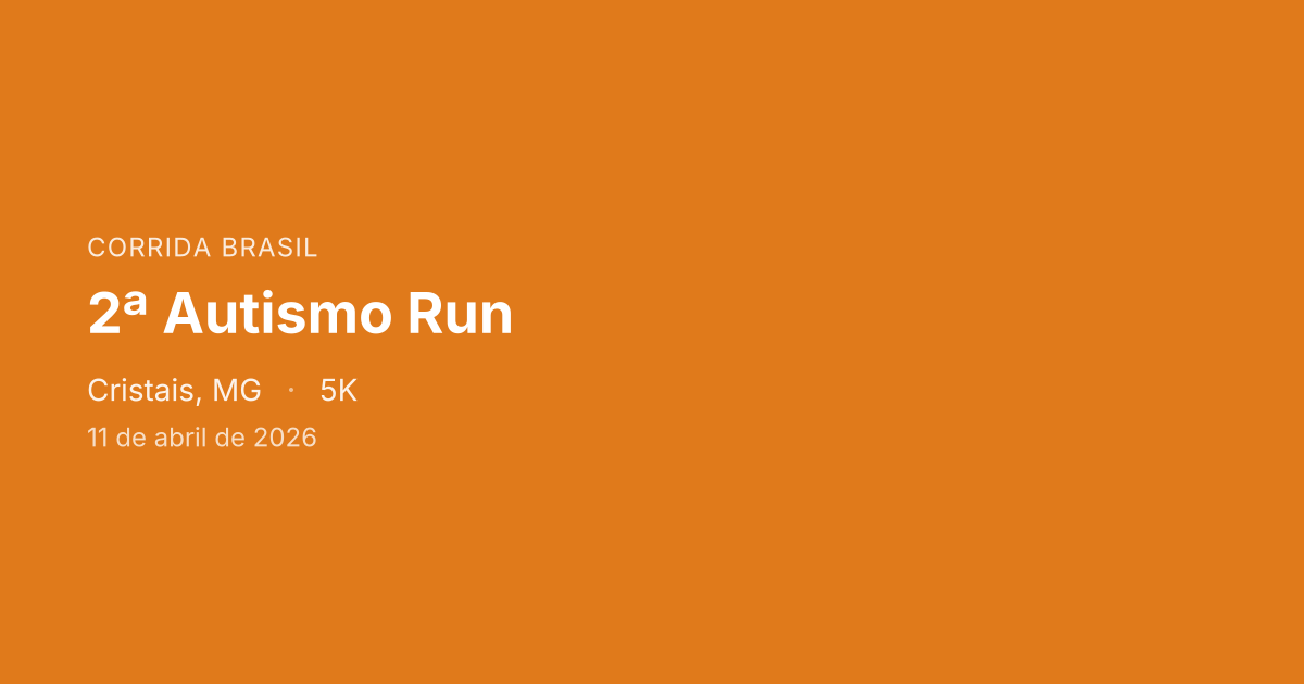 2ª Autismo Run