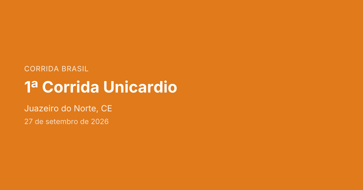 1ª Corrida Unicardio