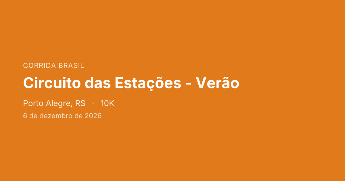 Circuito das Estações - Verão