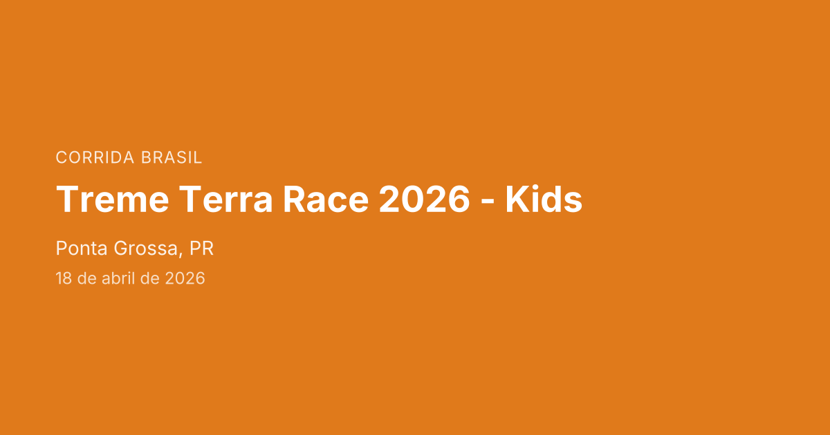 Treme Terra Race 2026 - Kids