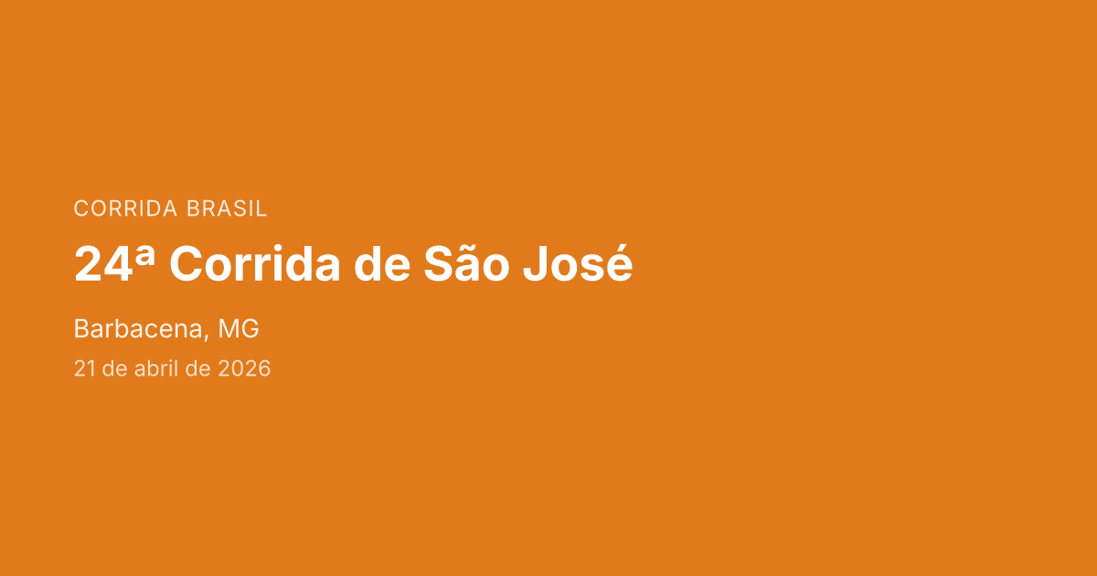 24ª Corrida de São José