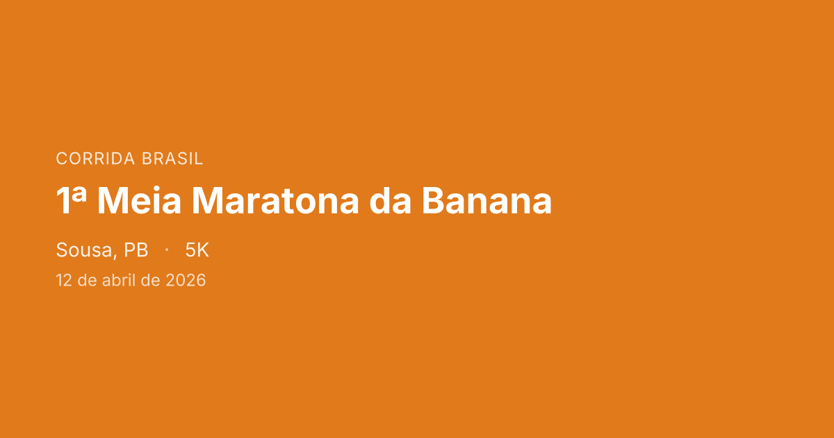 1ª Meia Maratona da Banana
