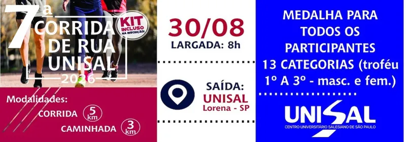 7ª Corrida de Rua Unisal - Lorena