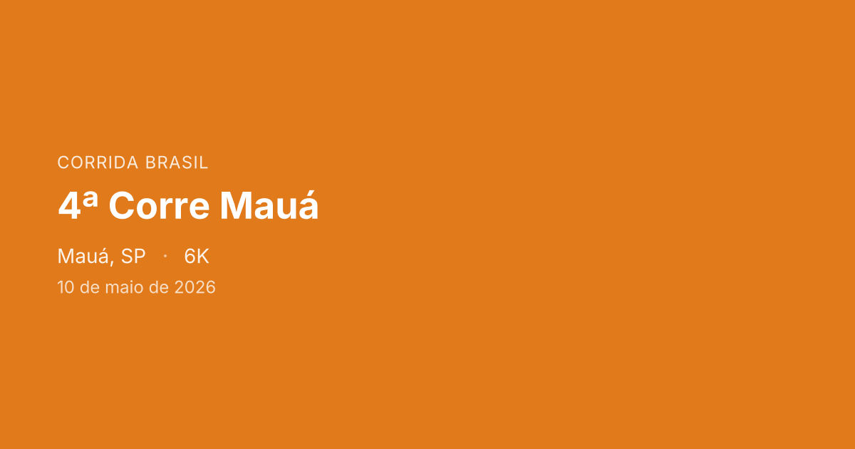 4ª Corre Mauá